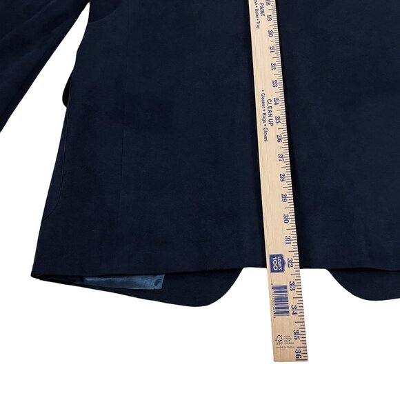 Brooks Brothers Brooksuede Sport Coat 3-Button Blazer Mens Size 42 SLIM FIT Navy - Picture 8 of 14